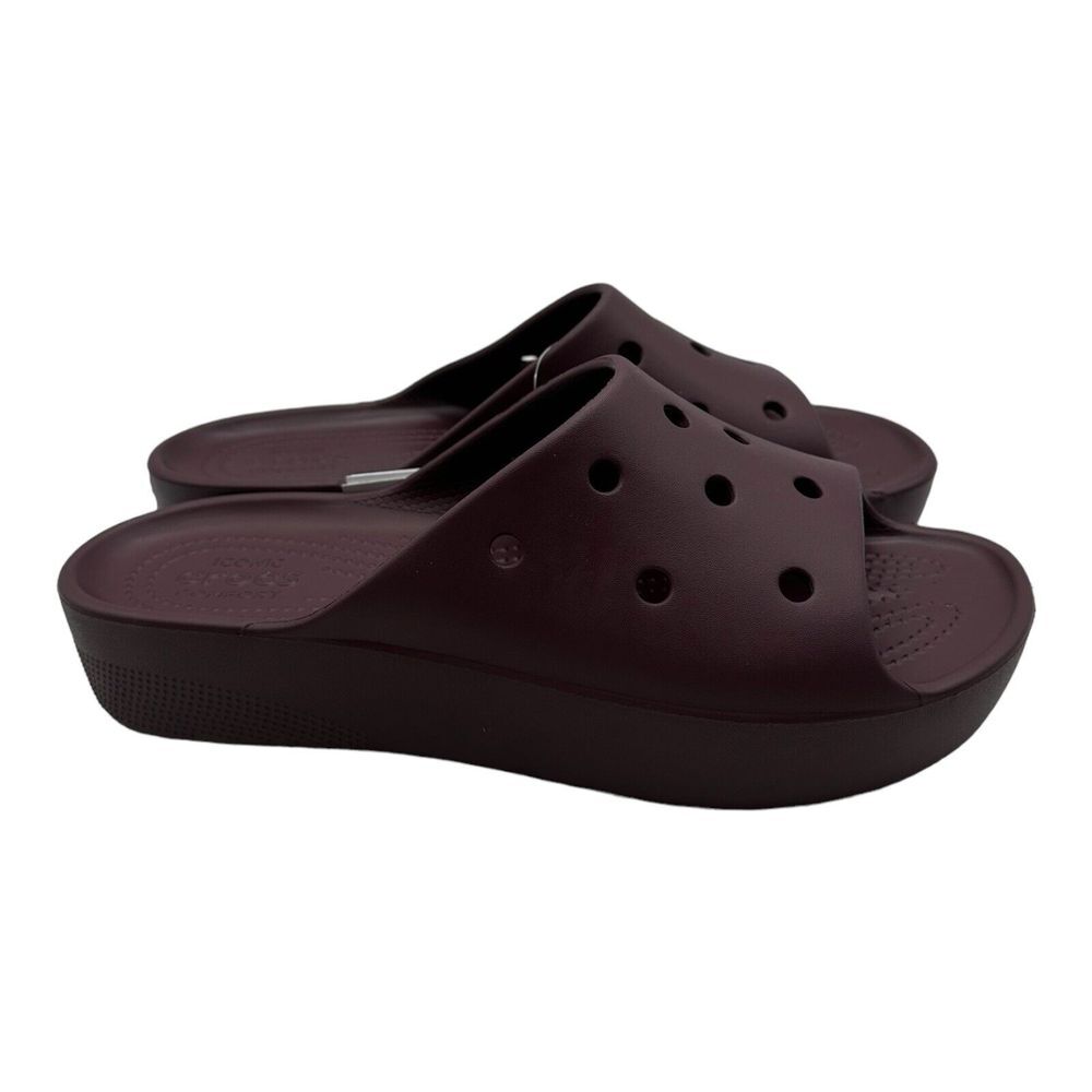 CROCS Women's Sandals in Rich Maroon - Picture 2 of 7
